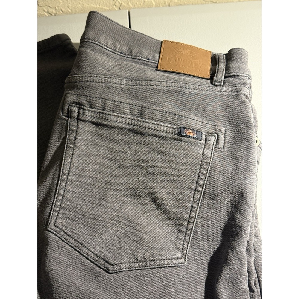 Faherty Stretch Terry 5-Pocket Pant Gray 33x31 Casual
